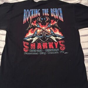 Sharky’s Panama City Beach 2007 Bike Week Rocking the Beach Graphic T-Shirt - L